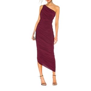 NORMA KAMALI | One Shoulder Midi Dress in Plum - Size Small